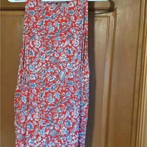 Old Navy Red Floral Flowy Tank
